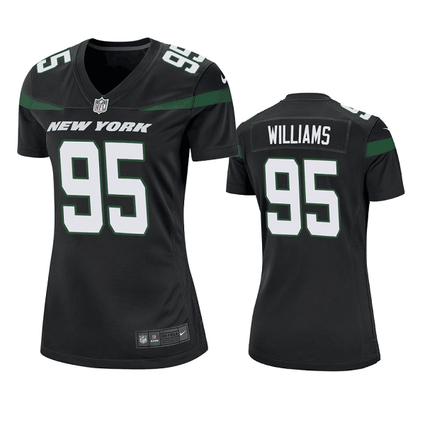 Women's New York Jets #95 Quinnen Williams Black Vapor Untouchable Limited Stitched Football Jersey(Run Small)